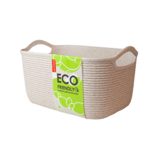 Корзина "Джут" M ECO WOOD (біла роза)